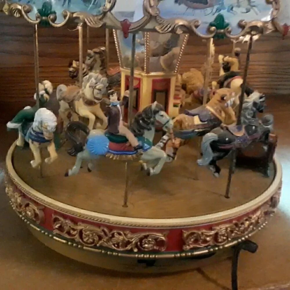 Mr. Christmas Holiday Merry Go Round Musical Animated Carousel